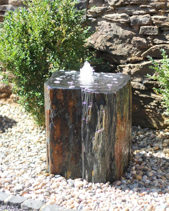 Bilder Ähnlich !! Wasserspiel SET Quellstein Schiefer 60 mit Quellschale Brunnen Gartenbrunnen Springbrunnen