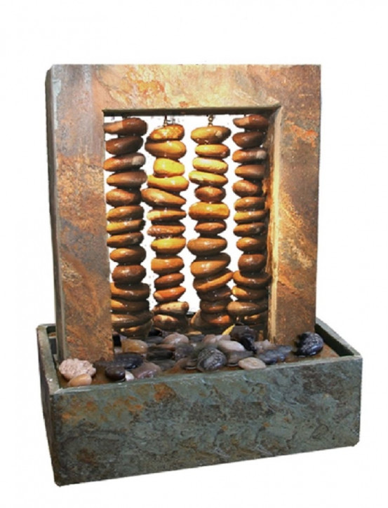 AUSSTELLUNGSSTÜCK - NUR ABHOLUNG! Zimmerbrunnen Collier 41 Feng Shui Schieferbrunnen