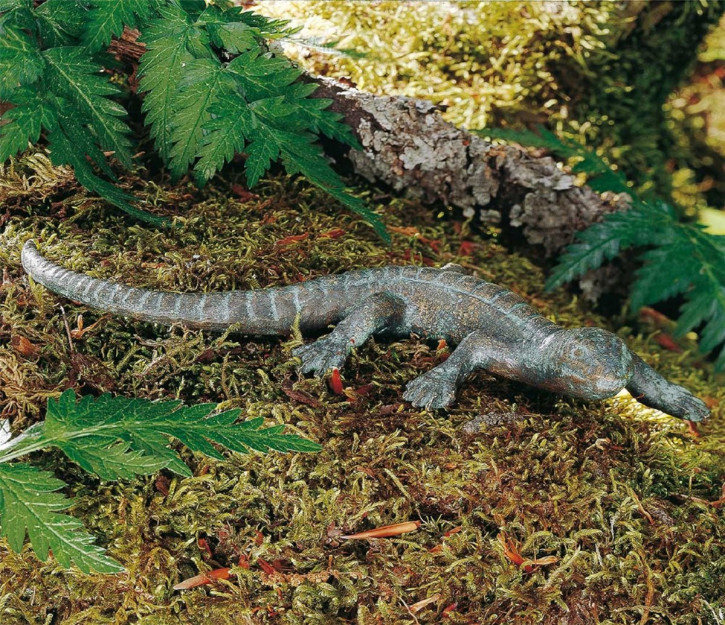 Bronzefigur Eidechse L17cm Bronze Skulptur Gartenfigur Rottenecker