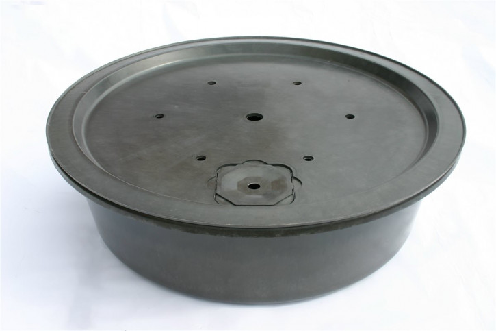 PE Becken mit GFK Deckel Ø 120 cm 275 Liter für Quellsteine Wasserspiele Zierbrunnen