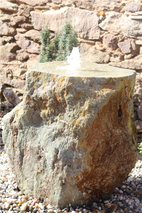 VERKAUFT! Wasserspiel SET Quellstein Porphyr 80 Gartenbrunnen Springbrunnen