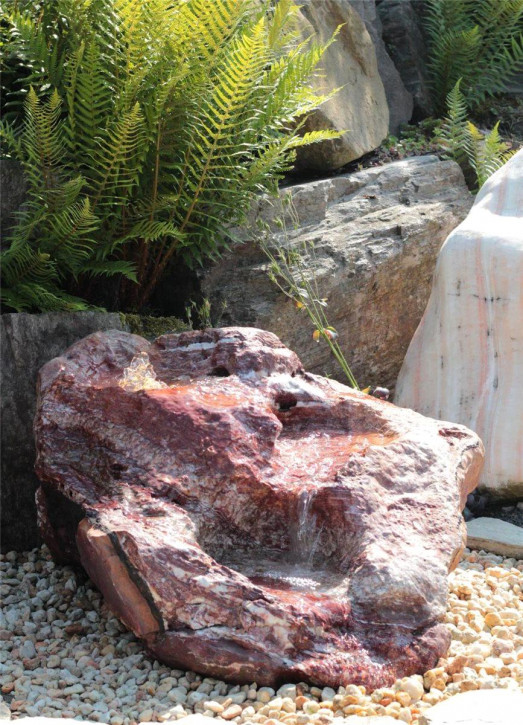 VERKAUFT! Wasserspiel SET Quellstein Bachlauf L100cm Onyx Marmor Gartenbrunnen