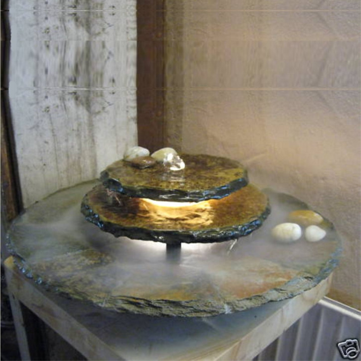 AKTIONSPREIS! Zimmerbrunnen Kasumi mit Nebler Schieferbrunnen inkl. Beleuchtung