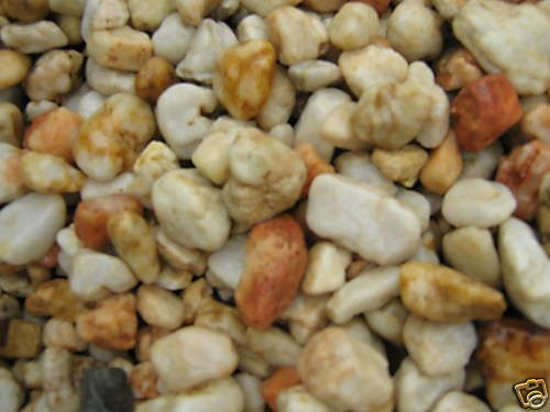 Quarz Zierkies (1,69 €/kg) Ziersteine gelb /weiß mediterran Naturrund ca.10-40mm