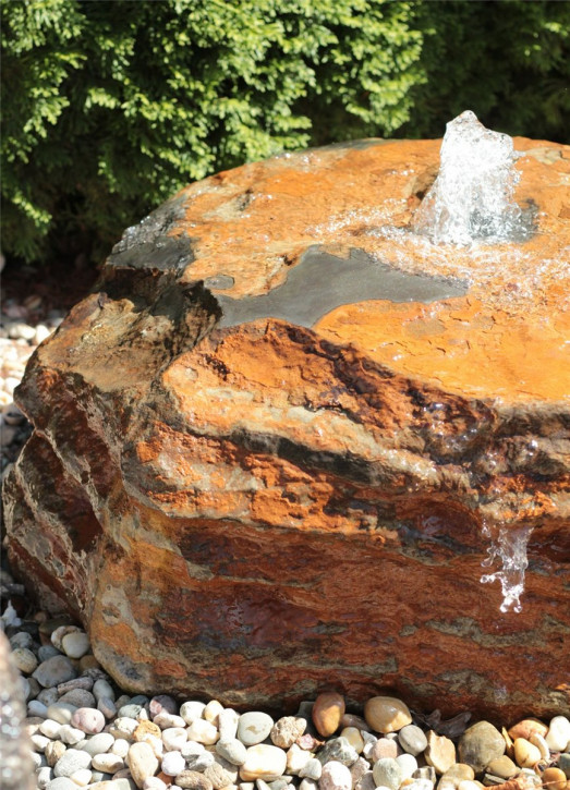 VERKAUFT! Quellstein Basalt L90cm Gartenbrunnen Springbrunnen Komplettset