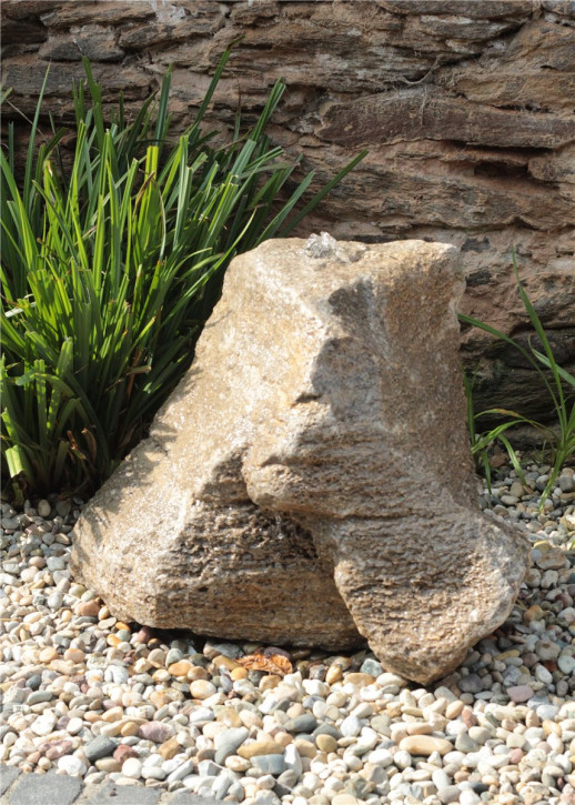 VERKAUFT! Quellstein Muschelkalk 55cm Gartenbrunnen Springbrunnen Komplettset