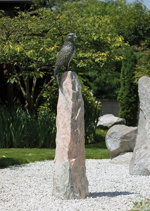 Adler Roter Milan auf Marmor Nordisch Rose 170 Gartenfigur Bronze Skulptur Rottenecker