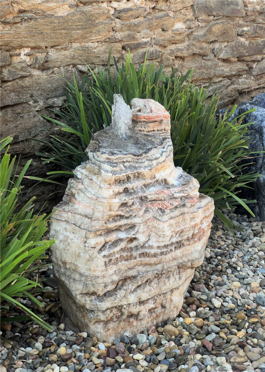VERKAUFT! Quellstein Onyx Marmor 74cm Gartenbrunnen Springbrunnen Komplettset