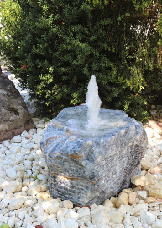 VERKAUFT! Quellstein Onyx Marmor mit Quellschale 40cm Naturstein Gartenbrunnen Springbrunnen Komplettset