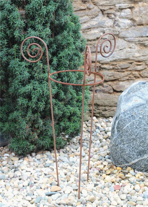 Staudenhalter Ø30-60cm Eisen Edelrost Pflanzhilfe Shabby, Landhaus & Cottage Garden