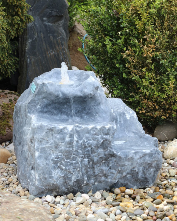 VERKAUFT! Quellstein Bachlauf Marmor L65cm Naturstein Gartenbrunnen Springbrunnen Set