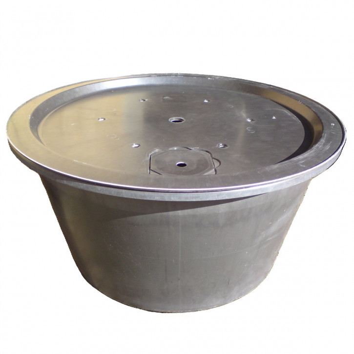 Fiberglas GFK Becken mit Deckel Ø 120 cm 450 Liter für Quellsteine Wasserspiele Brunnen