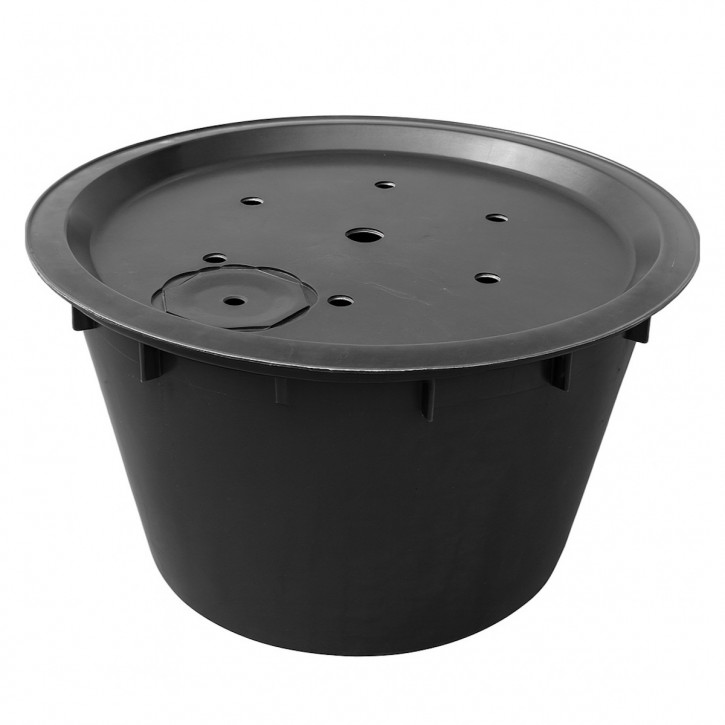 PE Becken mit GFK Deckel Ø 90x55 cm 230 Liter für Quellsteine Wasserspiele Zierbrunnen