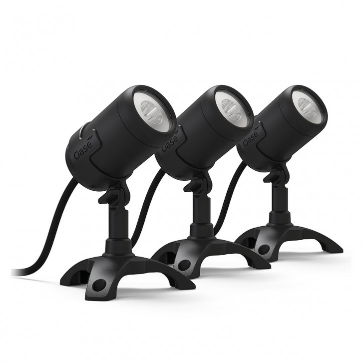 LunAqua Connect M Set 3 Oase LED Spot Strahler für Wasserspiele und Quellsteine