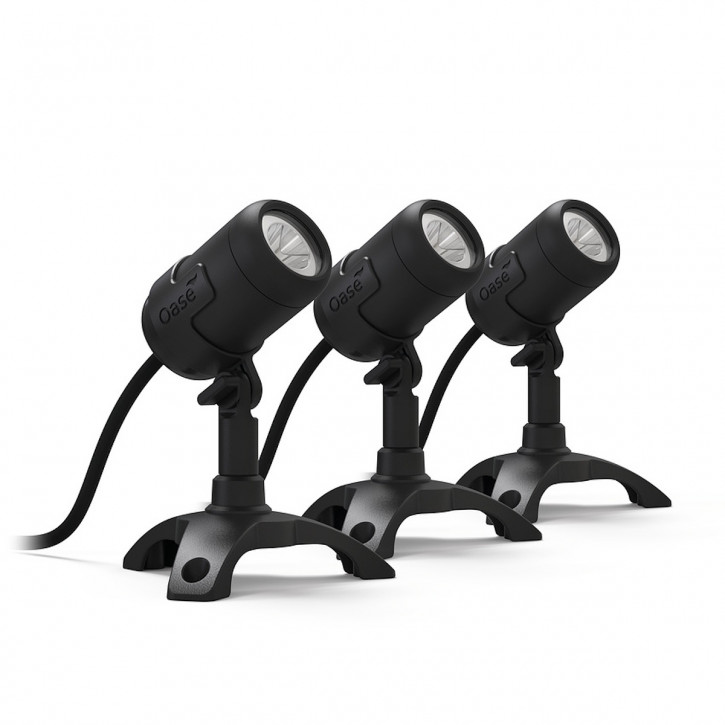 LunAqua Connect S Set 3 Oase LED Spot Strahler für Wasserspiele und Quellsteine