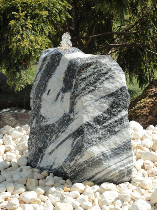 Quellstein Marmor 66cm Gartenbrunnen Springbrunnen Komplettset