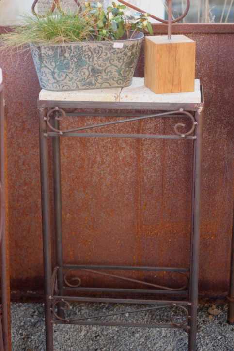 Vintage Tisch Eisen Edelrost 40x20x77 Garten Dekoration Shabby Landhaus & Cottage
