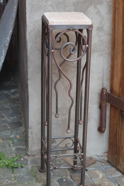 Vintage Tisch Eisen Edelrost 20x20x90 Garten Dekoration Shabby Landhaus & Cottage