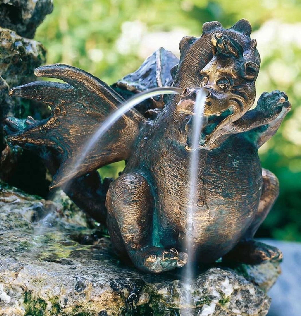 Bronzefigur Frosch 11cm Bronze Teichfigur Wasserspeier von Rottenecker