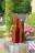 Wasserspiel SET Cordon 3er Säulen 130 cm Cortenstahl Gartenbrunnen Edelrost Design 