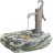 Wasserspiel Ligno mit Schwengelpumpe 57cm Polystone Brunnen inkl. Pumpe und LED