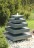 Wasserspiel SET Granit Pyramide 80cm Kristall grau Quellstein Gartenbrunnen Springbrunnen