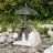 Gartenfigur Schirmpärchen Midi 50cm Wasserspeier Bronze Skulptur Rottenecker