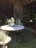 Vintage Tisch Muschelkalk geschliffen Eisen Edelrost ca 150cm  Gartentisch Steinplatte