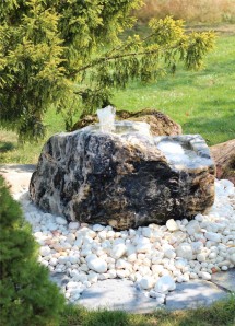 VERKAUFT! Wasserspiel SET Quellstein Bachlauf L90cm Marmor Artik green Gartenbrunnen