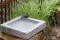 2. Wahl! Vogeltränke Granit quadratisch mit Bronze Vogel Vogelbad für Garten