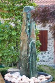 VERKAUFT! Quellstein Monolith 180cm Marmor Artik green Gartenbrunnen Springbrunnen Komplettset