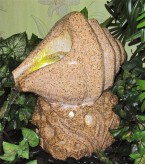 Wasserspiel SET Quellstein Skulptur Muschel L45cm Granit Gartenbrunnen