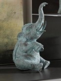 Bronzefigur Indischer Elefant 24cm Bronze Skulptur Rottenecker