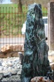 Wasserspiel SET Quellstein Monolith 160cm Marmor artik green Gartenbrunnen