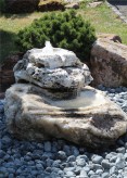 Quellstein Bachlauf Onyx Marmor L110cm mit Quellschalen Gartenbrunnen Springbrunnen